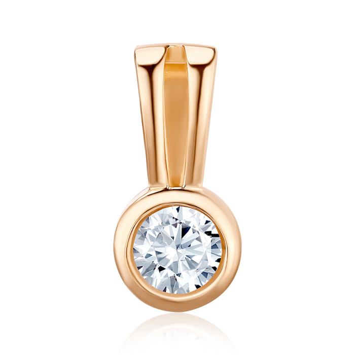 Підвіска з червоного золота з фіанітом 32575/01/0/4035