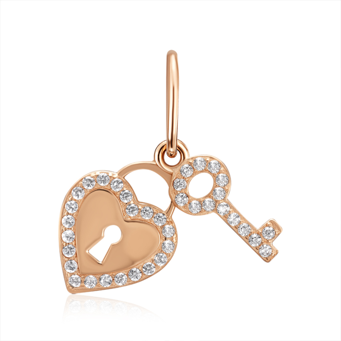 Золота підвіска з фіанітами. Артикул 32584/01/0/1