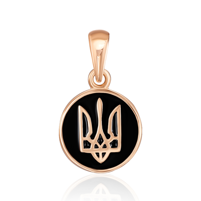 Золотая подвеска с эмалью. Артикул 32603/01/0/389