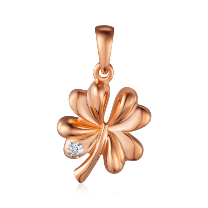 Золота підвіска з фіанітом. Артикул 32616/01/1/13