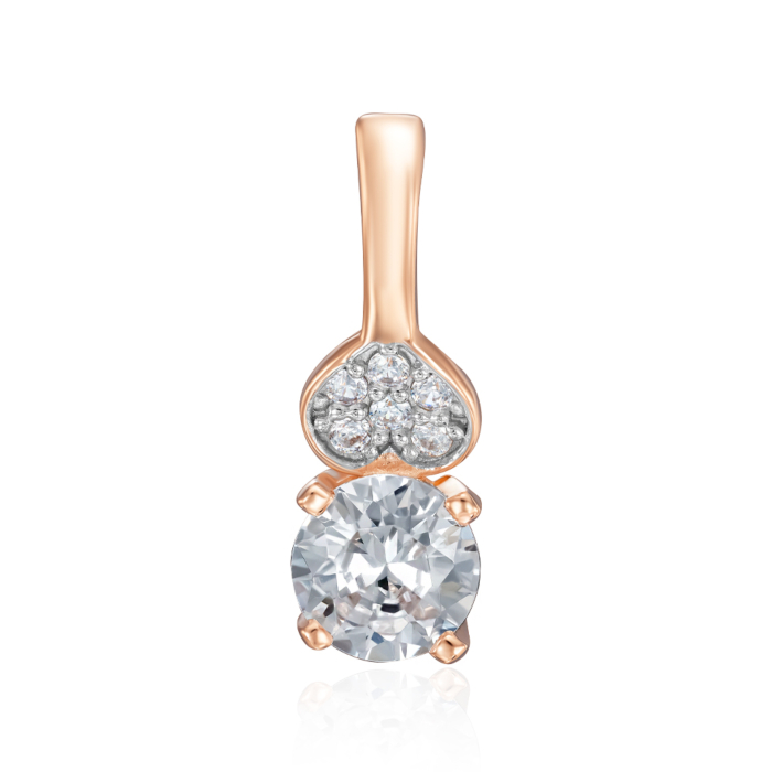 Золота підвіска з фіанітами. Артикул 32617/01/1/145