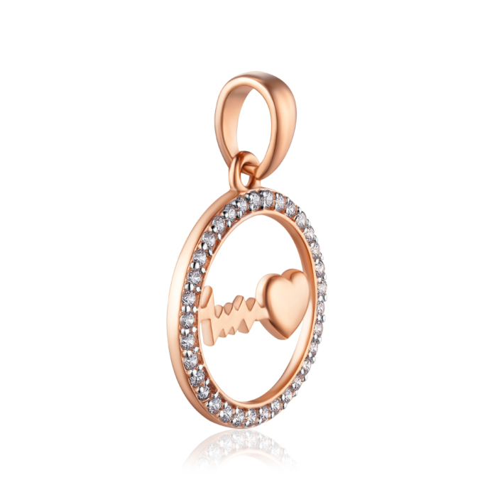 Золота підвіска з фіанітами. Артикул 32634/01/1/1