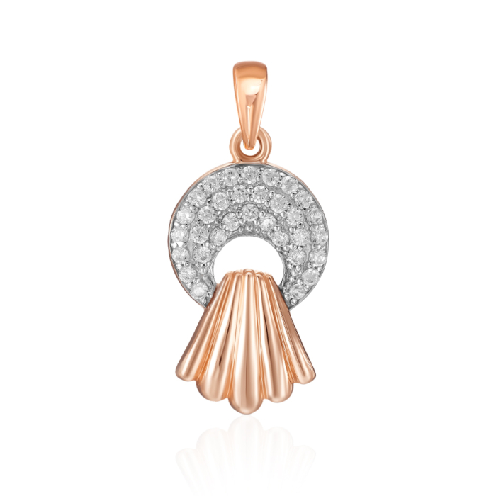 Золота підвіска з фіанітами. Артикул 32640/01/1/13