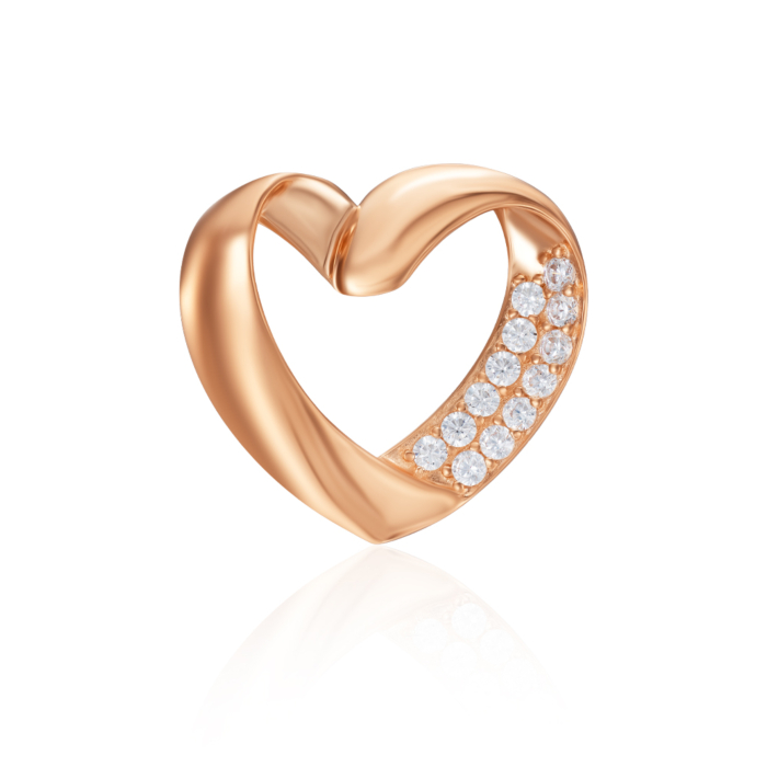 Золота підвіска з фіанітами. Артикул 32646/01/0/3