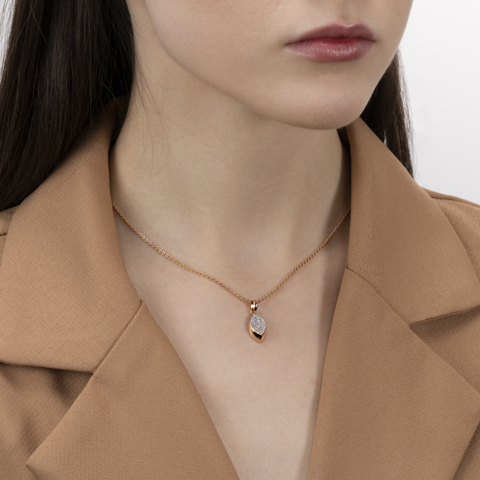 Золота підвіска з фіанітами. Артикул 32660/01/1/323