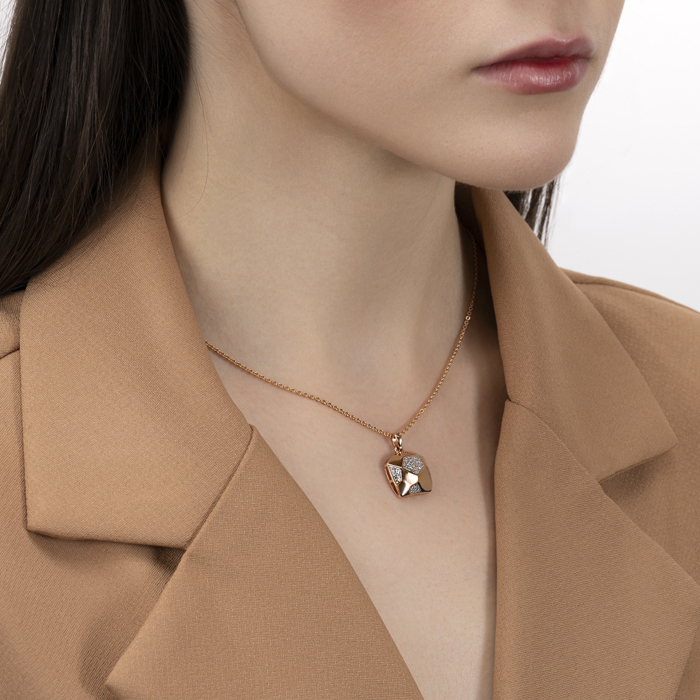 Золота підвіска з фіанітами. Артикул 32662/01/1/75