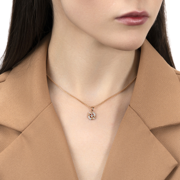 Золота підвіска з фіанітами. Артикул 32669/01/1/76