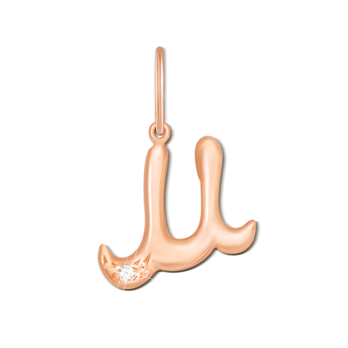 "Золота підвіска ""Літера М"". Артикул 3267/м"