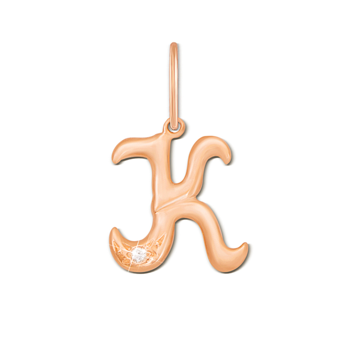 Золота підвіска «Літера К». Артикул 3267/к