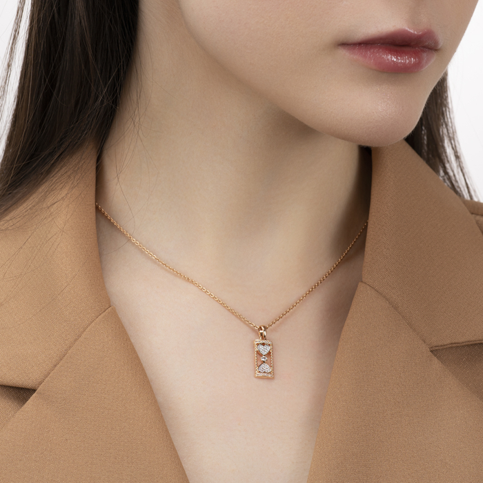 Золота підвіска з фіанітами. Артикул 32678/01/1/55