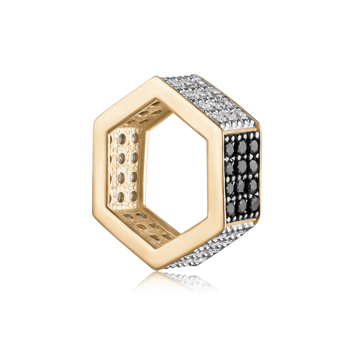 Золота підвіска з фіанітами. Артикул 32686/01/1/7