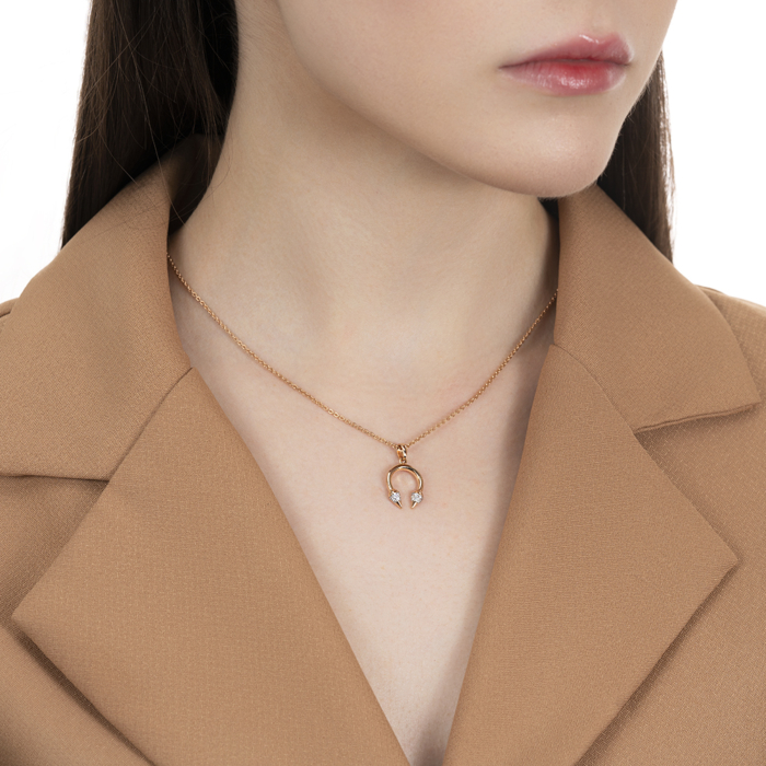 Золота підвіска з фіанітами. Артикул 32699/01/1/1