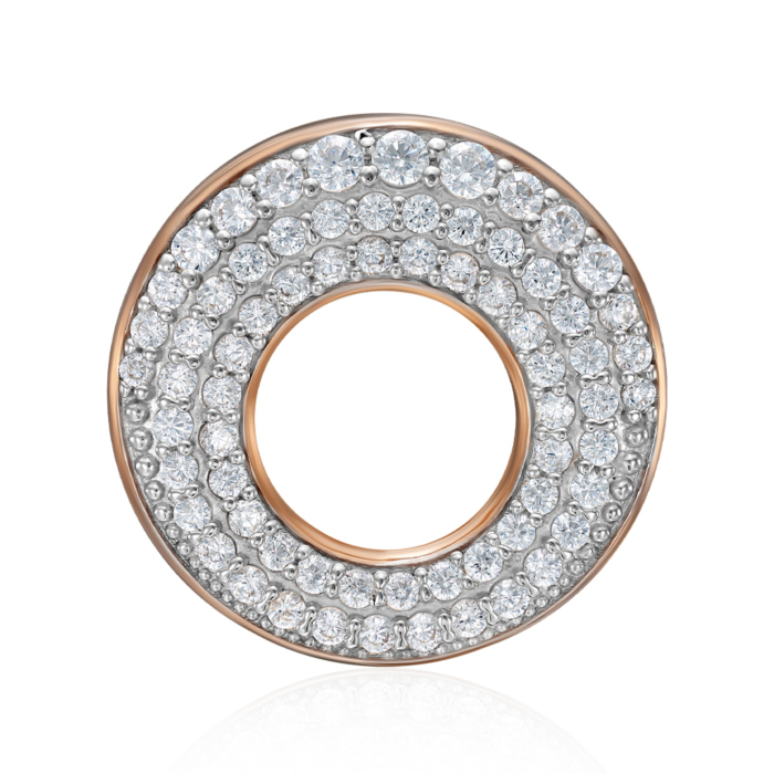 Підвіска з червоного золота з фіанітами  32708/01/1/698