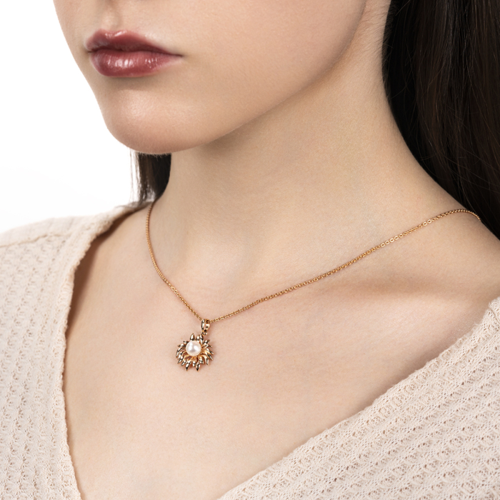 Золота підвіска з перлиною. Артикул 32711/01/0/1920