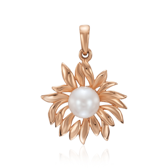 Золота підвіска з перлиною. Артикул 32711/01/0/1920