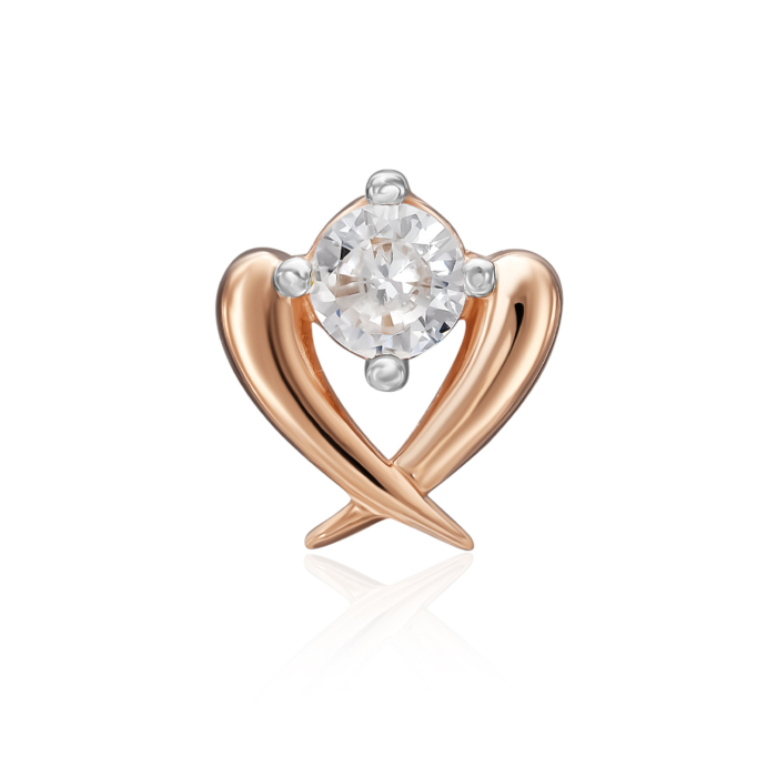 Золота підвіска з фіанітом. Артикул 32718/01/1/28