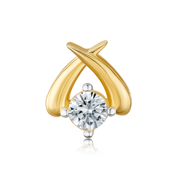 Золота підвіска з фіанітом 32718/03/1/28