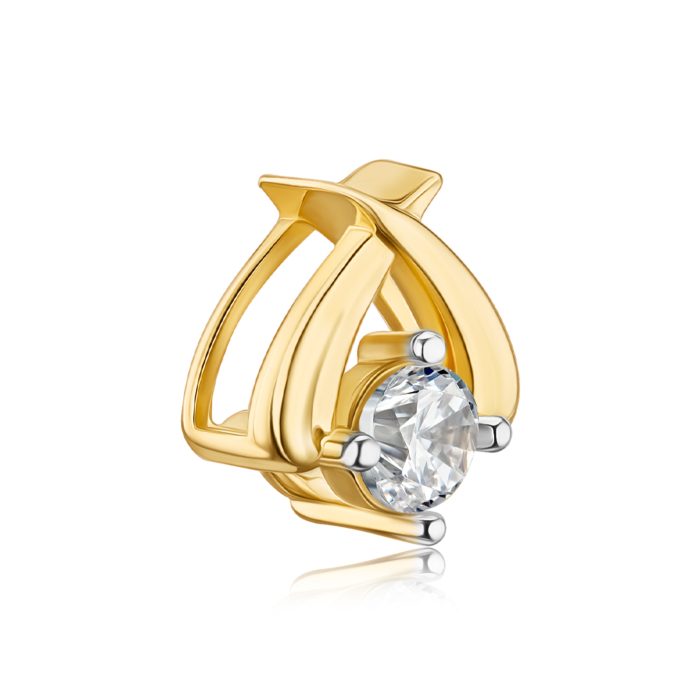 Золота підвіска з фіанітом 32718/03/1/28