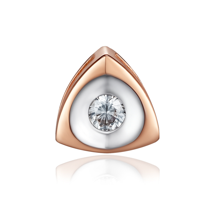 Золота підвіска з фіанітом. Артикул 32720/01/1/17