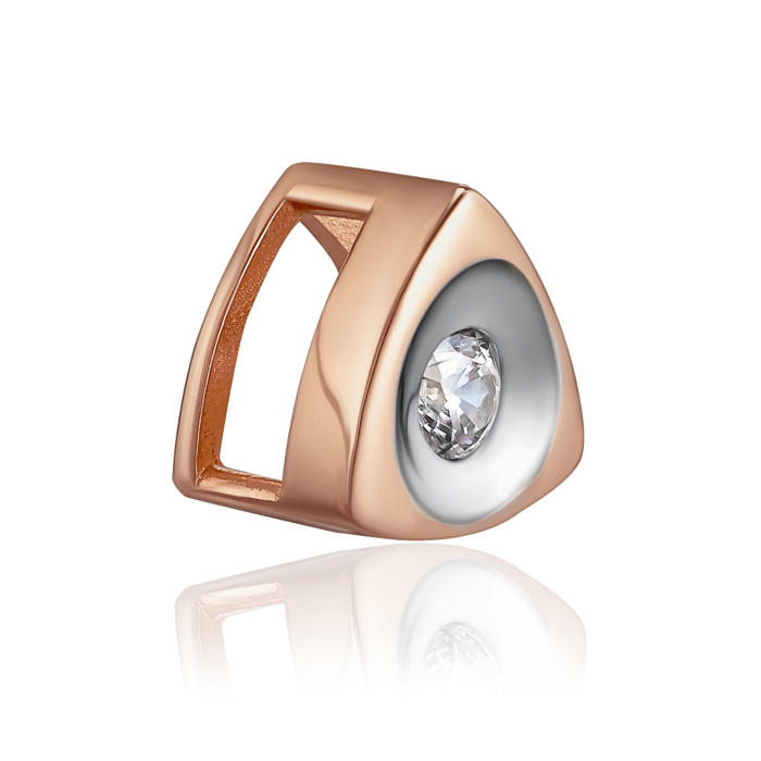 Золота підвіска з фіанітом. Артикул 32720/01/1/17