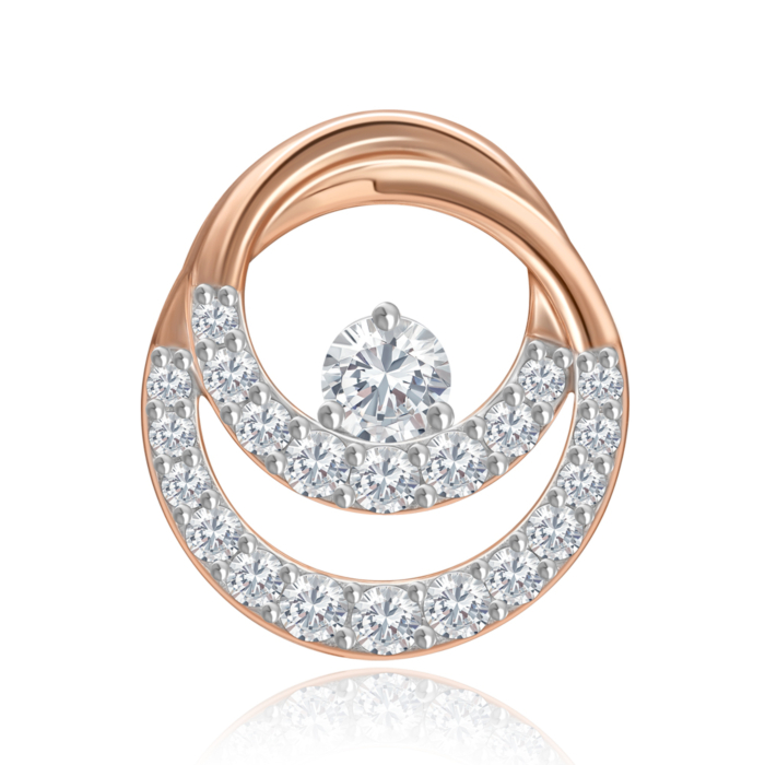 Золота підвіска з фіанітами. Артикул 32721/01/1/21154