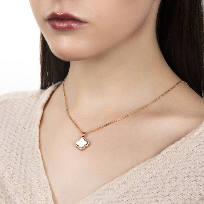 Золота підвіска з фіанітами. Артикул 32722/01/1/323