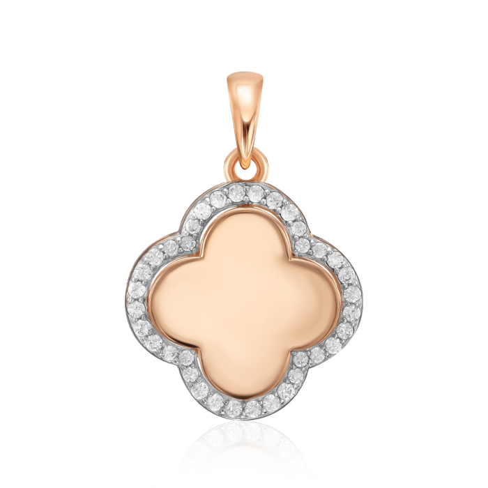 Золота підвіска з фіанітами. Артикул 32722/01/1/323