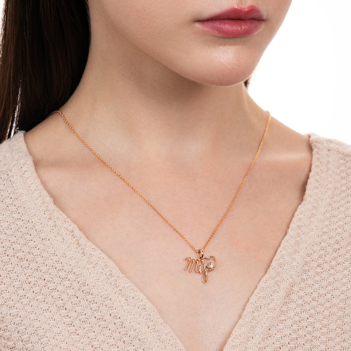 Золота підвіска з фіанітом. Артикул 32728/01/0/52