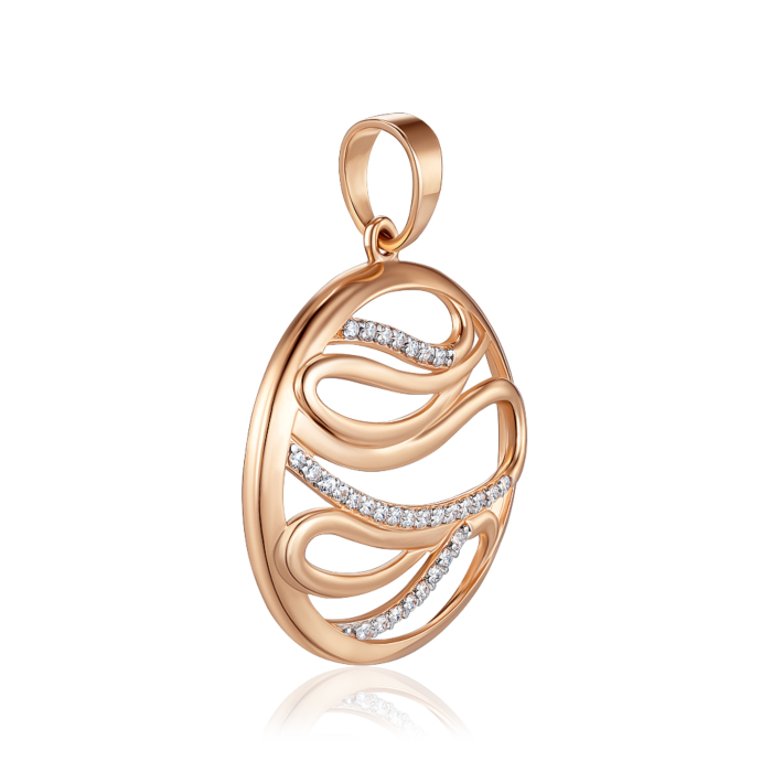 Золота підвіска з фіанітами 32743/01/1/1