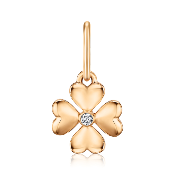 Золота підвіска з фіанітом. Артикул 32755/01/0/3