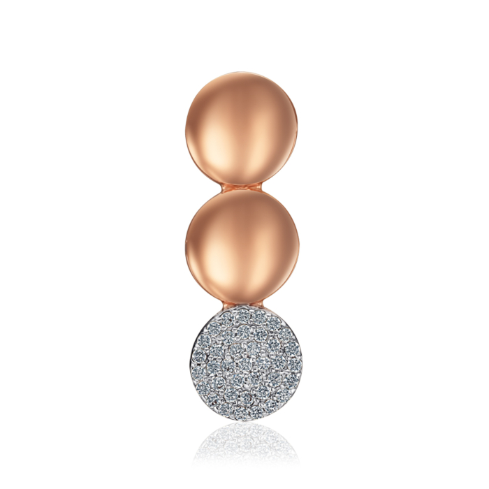 Золота підвіска з фіанітами. Артикул 32757/01/1/1