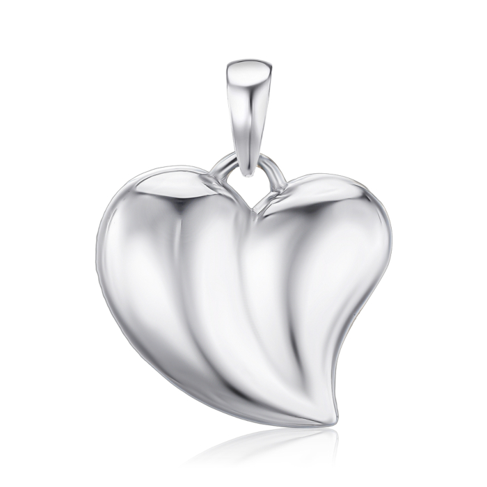 Золотая подвеска «Сердце» без вставки 32789/02/1