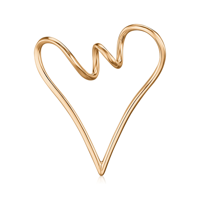 Золота підвіска "Серце" без вставки 32818/01/0