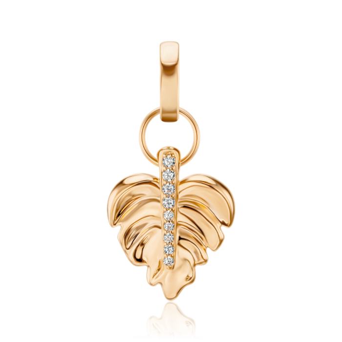 Золота підвіска з фіанітами 32870/01/0/43