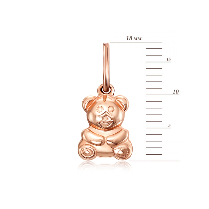 Золота підвіска «Ведмедик». Артикул 33017