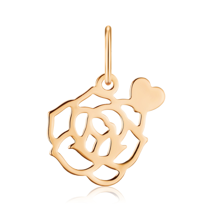 Золота підвіска "Квітка" без вставки 33029/01/0