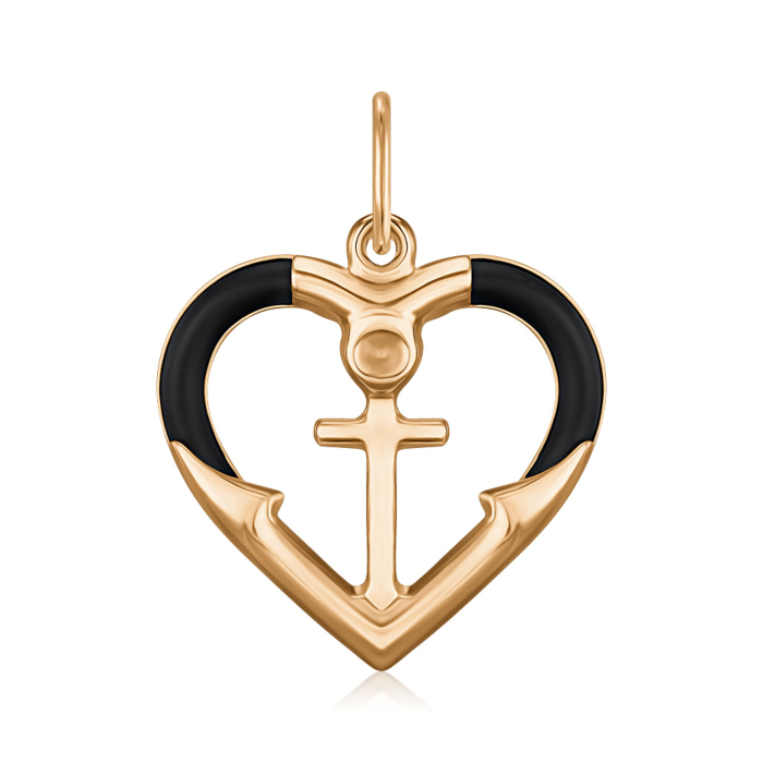 Золота підвіска з каучуком 33033/01/0