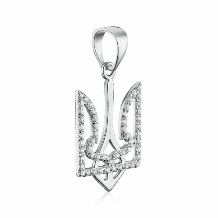 Срібна підвіска з фіанітами. Артикул с35003