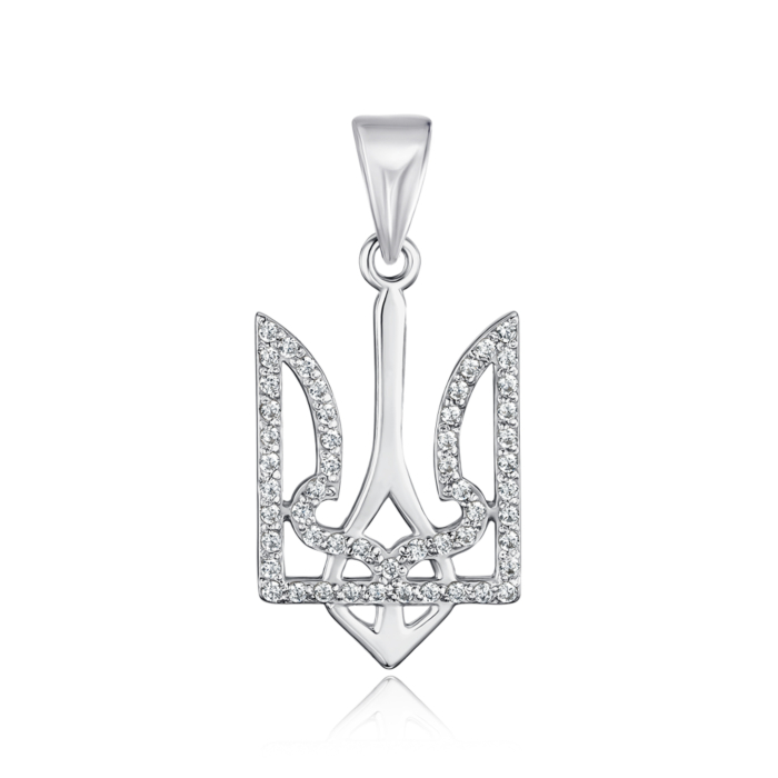 Срібна підвіска з фіанітами. Артикул с35003