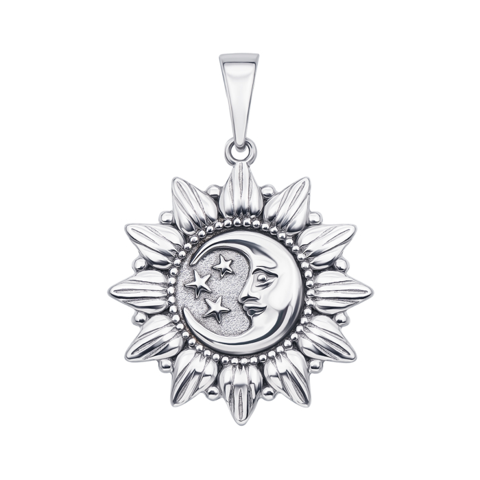 Срібна підвіска-оберіг «День-ніч». Артикул 35040/12/1