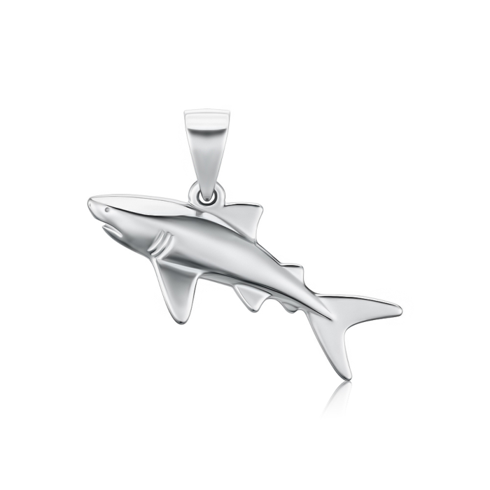 Срібна підвіска Акула с35090