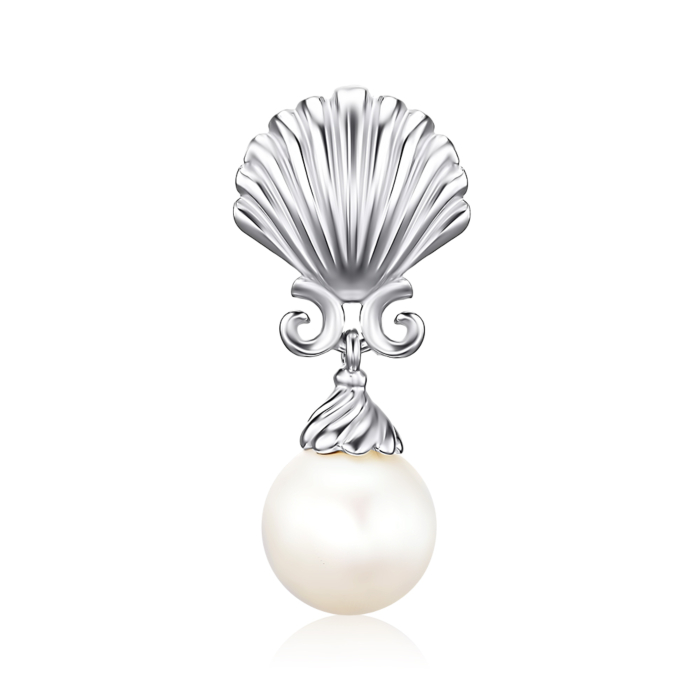 Серебряная подвеска с жемчугом. Артикул 35096/12/1/399