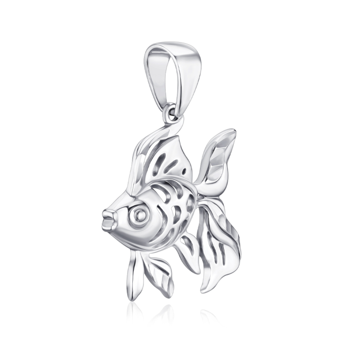 Серебряная подвеска без вставки. Артикул 35098/12/3