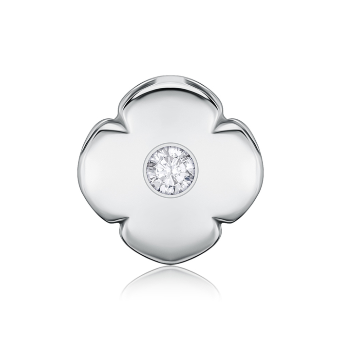 Срібна підвіска з фіанітом. Артикул 35104/12/1/64