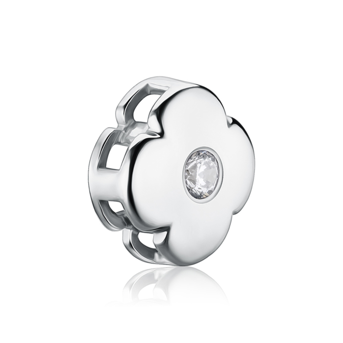 Срібна підвіска з фіанітом. Артикул 35104/12/1/64