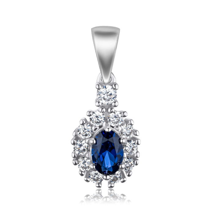 Срібна підвіска з сапфіром 35107/12/1/1111