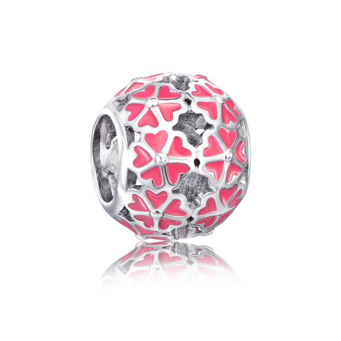 Срібная намистина шарм з емаллю. Артикул 35123/12/1/849