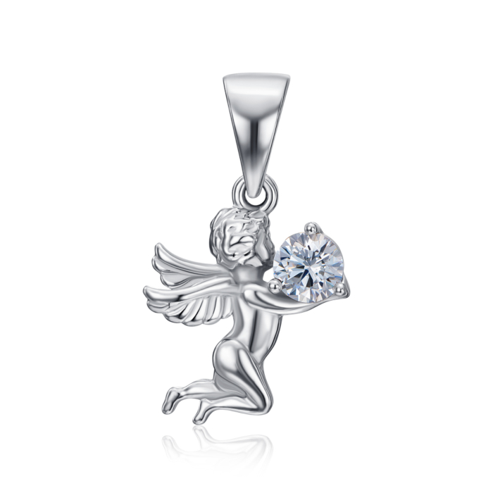 Серебряная подвеска с фианитом Tesori Zirconia. Артикул 35124/12/1/4027