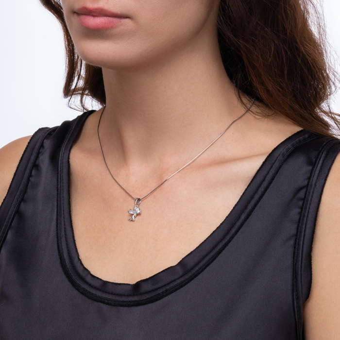 Срібна підвіска з фіанітом Tesori Zirconia. Артикул 35124/12/1/4027