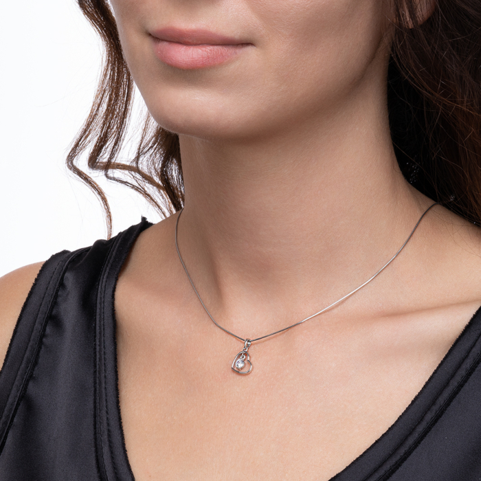 Срібна підвіска з фіанітом Tesori Zirconia 35125/12/1/4028